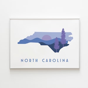 North Carolina | State | Minimalist | Instant Download | Poster