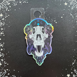 Holographic Animal Skull sticker