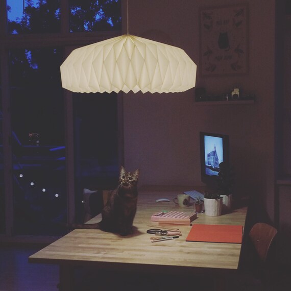 ZÜrich Xl Really Big Paper Lamp Shade White Pendant Image 0