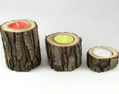 3 Rustic Wolf Willow candle holder Tea light holder Wooden candle holder Gift Rustic decor Rustic wedding decor Home decor Country wedding