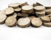 SALE 50 assorted wood slices Elm Rustic wood slices  for Weddings Favors Crafts Decoration Set of 50 blank wood slices for handmade