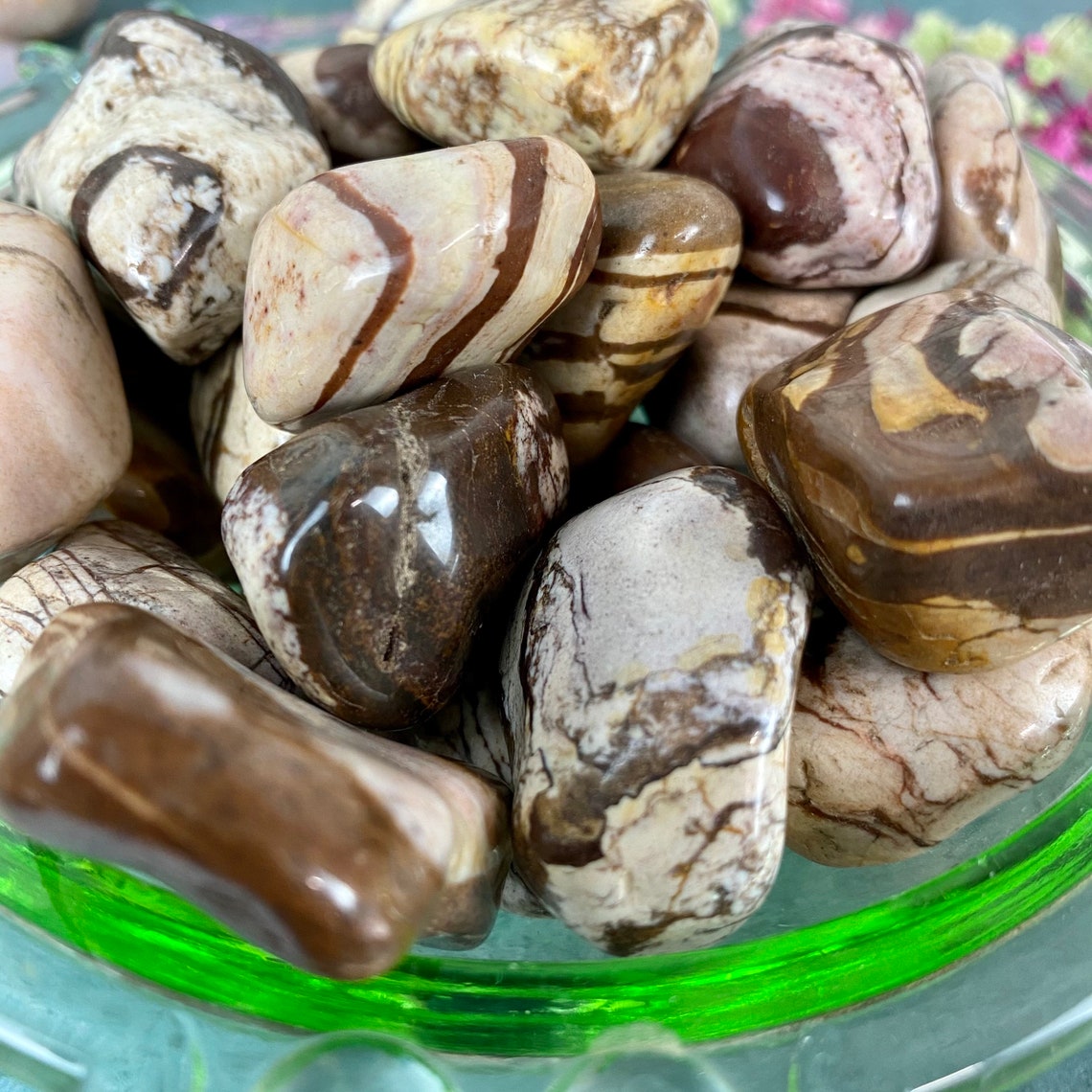 Brown Zebra Jasper Tumble Stone / Brown Zebra Jasper Crystal Etsy