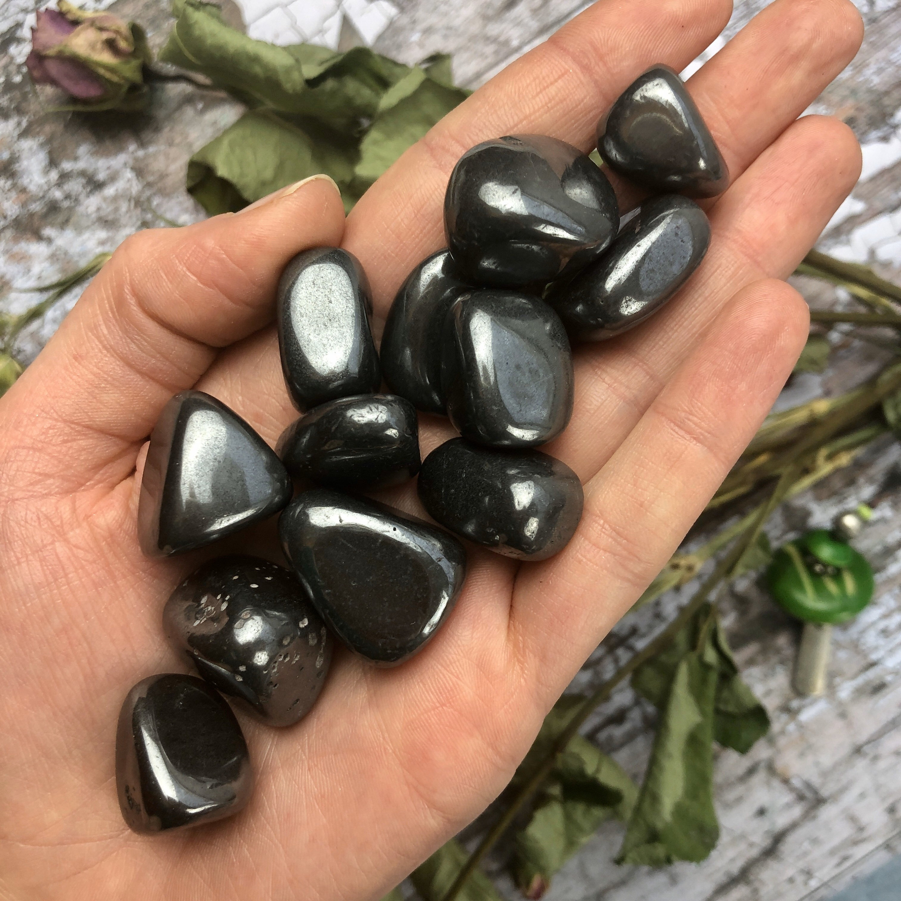 Hematite Tumble Stone / Hematite Crystal / Hematite Tumbled | Etsy