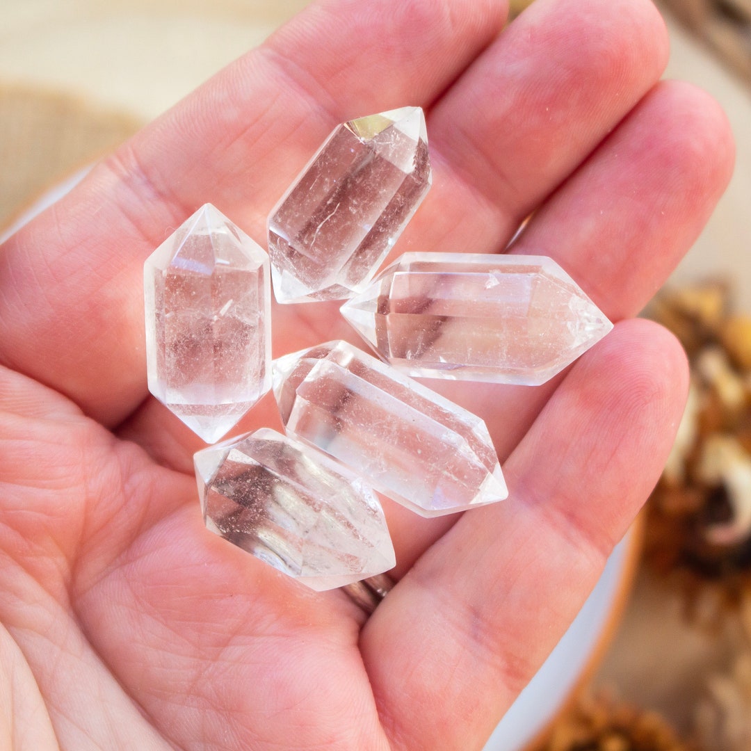Clear Quartz DT Point Clear Quartz Crystal Double Terminated Etsy