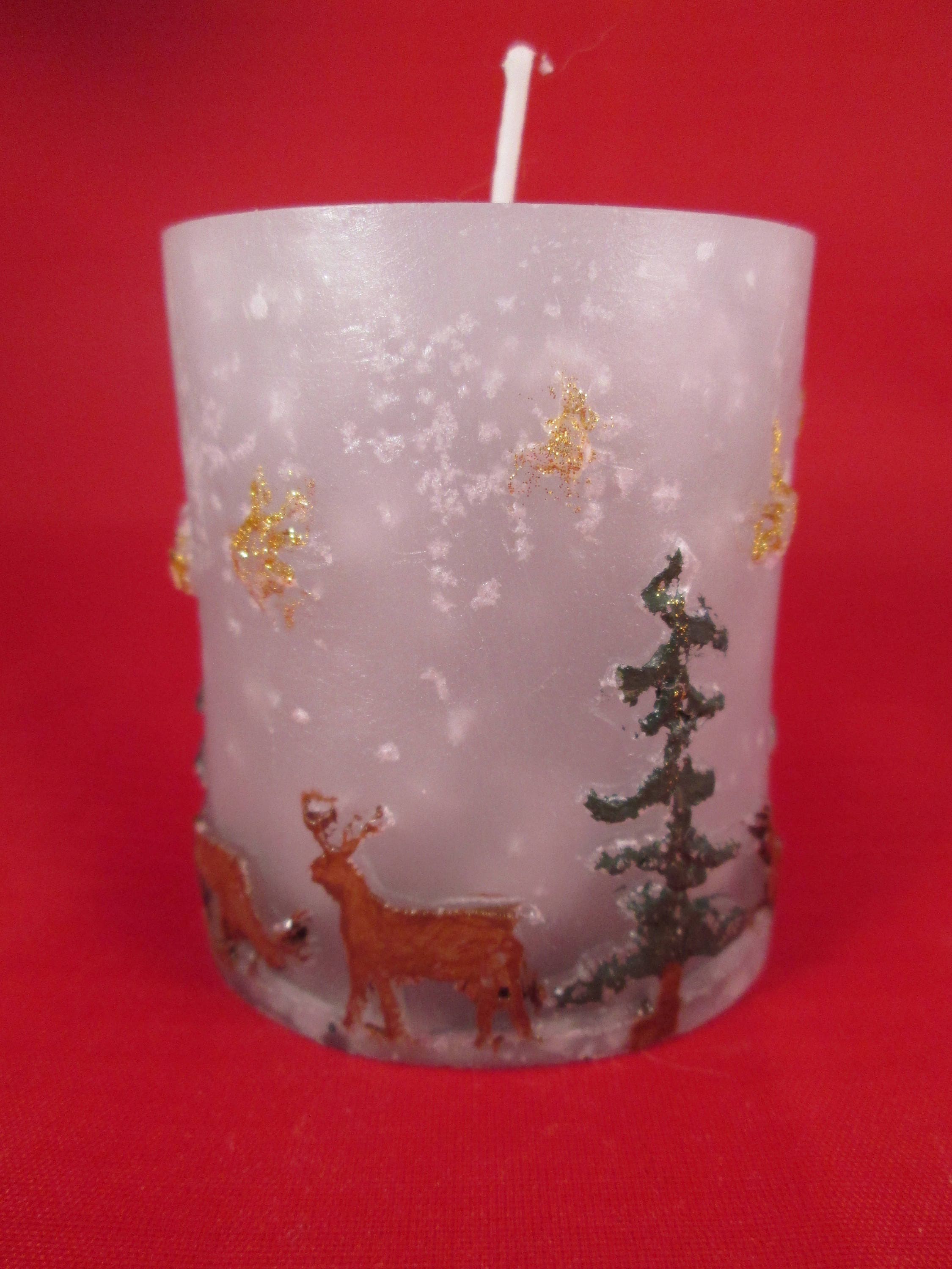 Handmade Candles Christmas Candles Xmas candles Reindeer Etsy