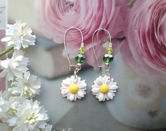 Flower polymer clay earrings / gift idea