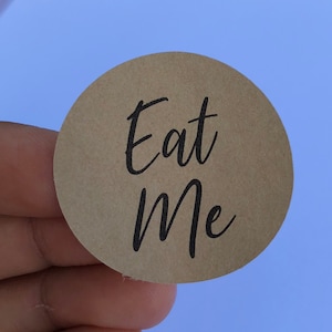 Eat Me Sticker / Wedding Cookie Sticker Round Circle Sticker Label / Eat Me Label / Wedding Treat Sticker