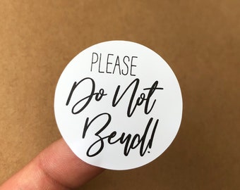 30 pcs Please Do Not Bend Stickers  | Do Not Bend Stickers | Business Stickers | Don&#39;t Bend Stickers | Do Not Bend Labels