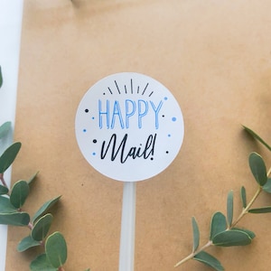 30 pcs Happy Mail Stickers | Cute Package Stickers | Happy Mail Labels | Stickers for packages | Stickers for envelope seal