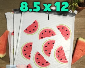 20 pcs Watermelon 8.5 x 12 Bubble Mailers | Self Sealing Shipping Envelopes| Cute Padded Mailers | Watermelon Poly Mailers
