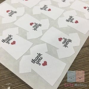 60-120 stuks T-Shirt Thank You Stickers | Stickers voor T-Shirt Business
