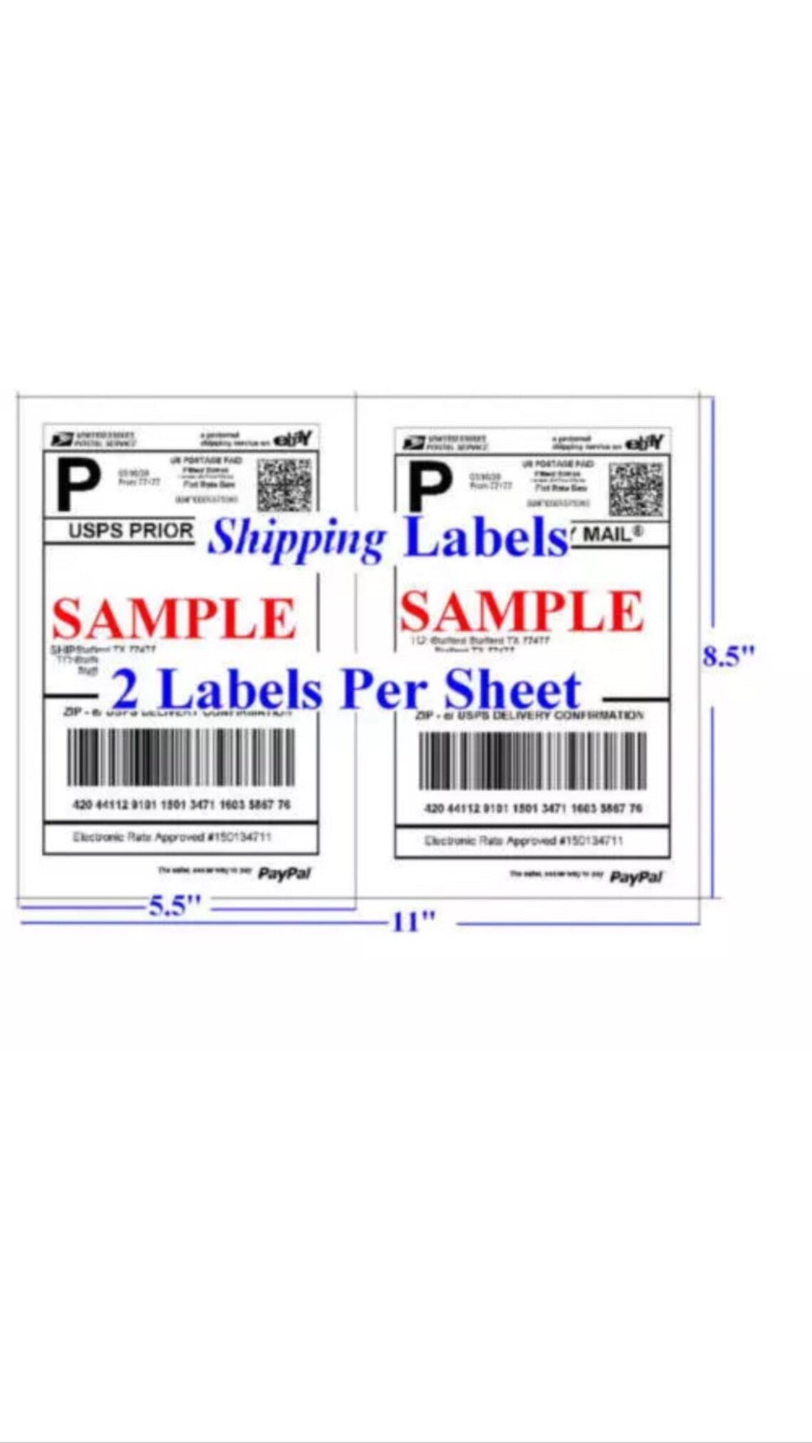 40/60/70 Pieces Shipping Labels 8.5 X 11 Etsy