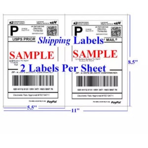 40/60/70 Pieces Shipping Labels 8.5 X 11 image 4