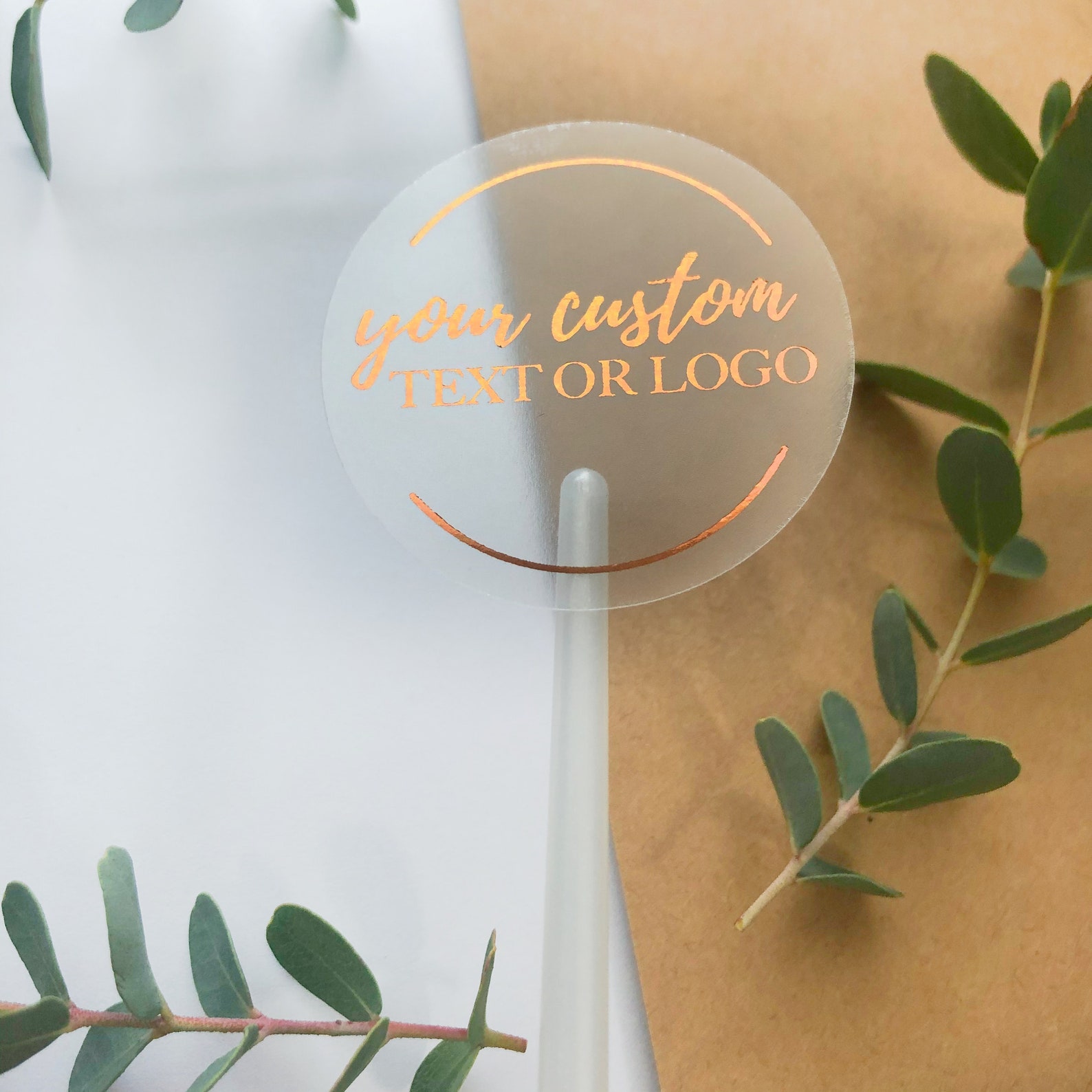 Clear Copper Foil Stickers Wedding Favor Stickers Copper Etsy