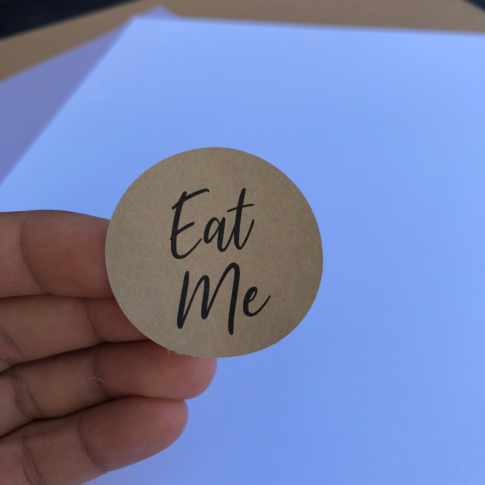 Eat Me Sticker Wedding Cookie Sticker Round Circle Sticker - Etsy
