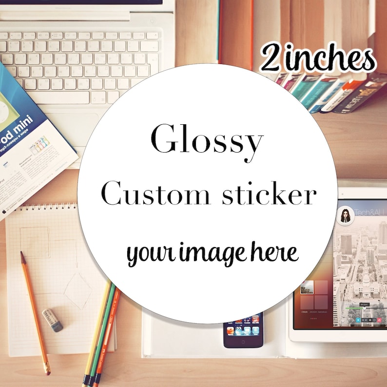 Custom Glossy Stickers 2 Inches 15 Pieces Glossy 2 Inches Etsy