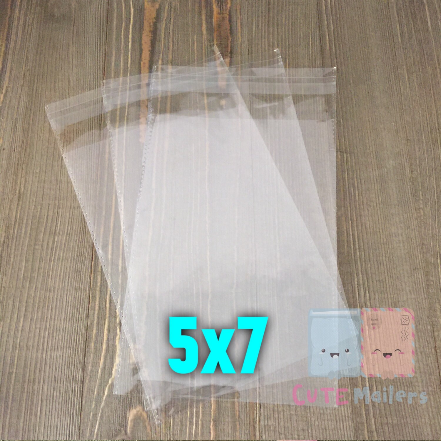 100 Pcs 5x7 Clear Cellophane Resealable Bags Etsy