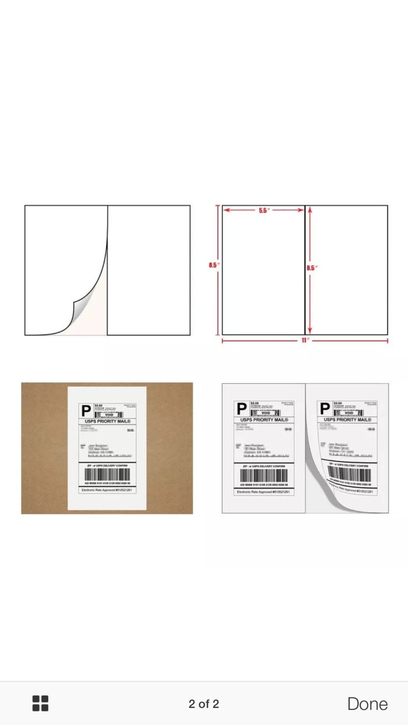 40/60/70 Pieces Shipping Labels 8.5 X 11 image 5