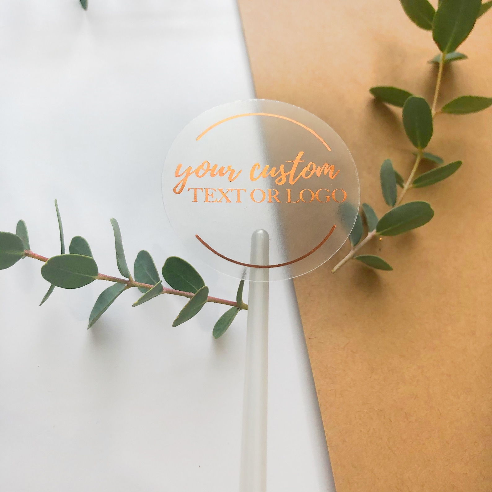 Clear Copper Foil Stickers Wedding Favor Stickers Copper Etsy