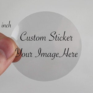 Clear Custom Stickers 1 inch | 48 pieces | Clear 1 inch stickers Custom | Clear Stickers Custom | Custom Design Clear Stickers