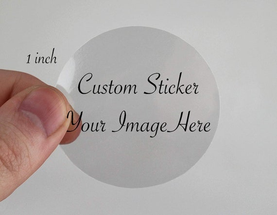 Clear Custom Stickers 1 inch | 48 pieces | Clear 1 inch stickers Custom |  Clear Stickers Custom | Custom Design Clear Stickers