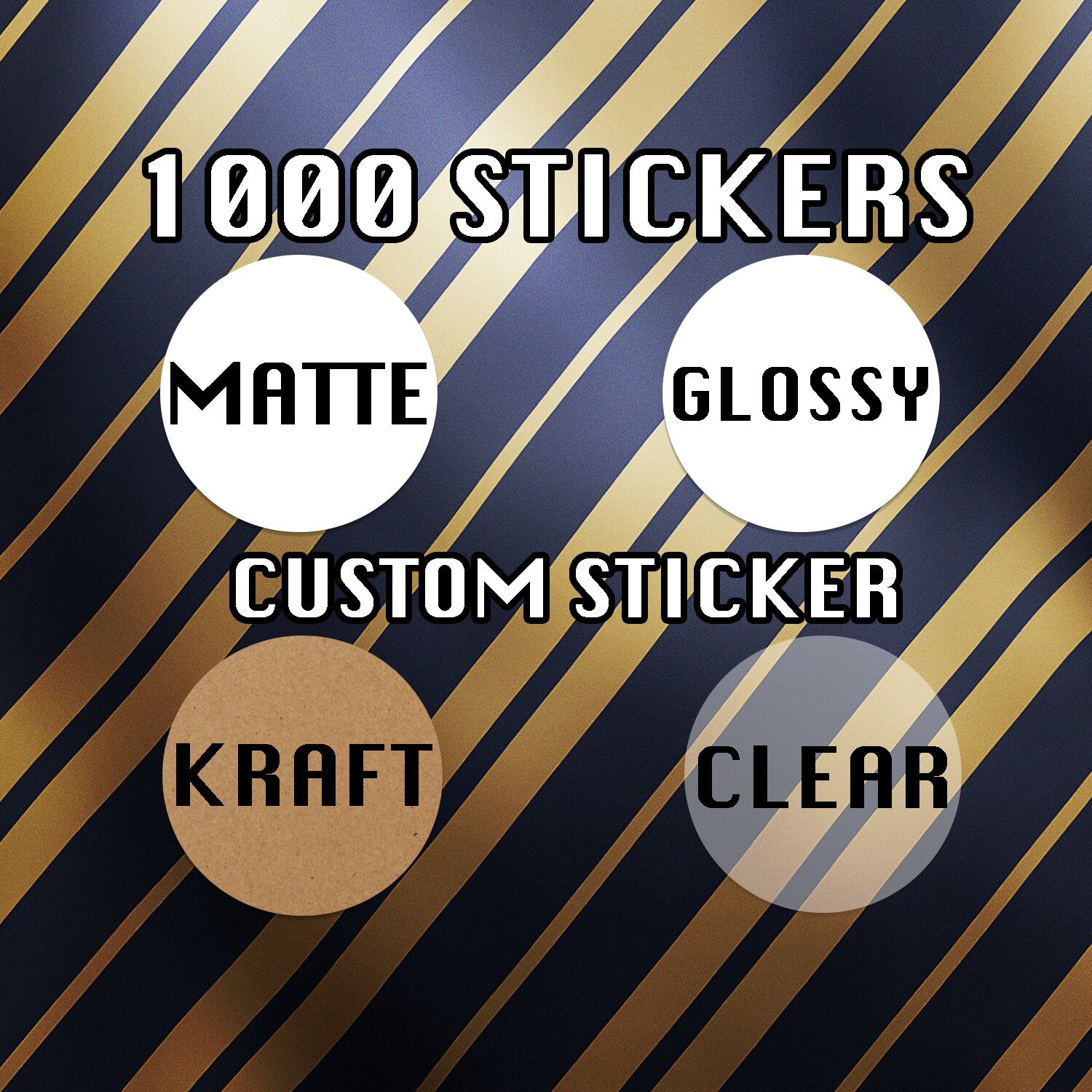 0.75 Dull Matte Gold Foil Circle Stickers Seals