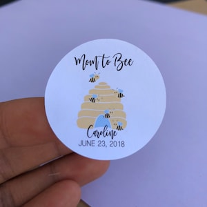 Mom To Bee Stickers | Baby Shower Sticker | Personalisierte Baby Shower Sticker |  Baby Shower | Baby Shower Aufkleber | 30 Stück
