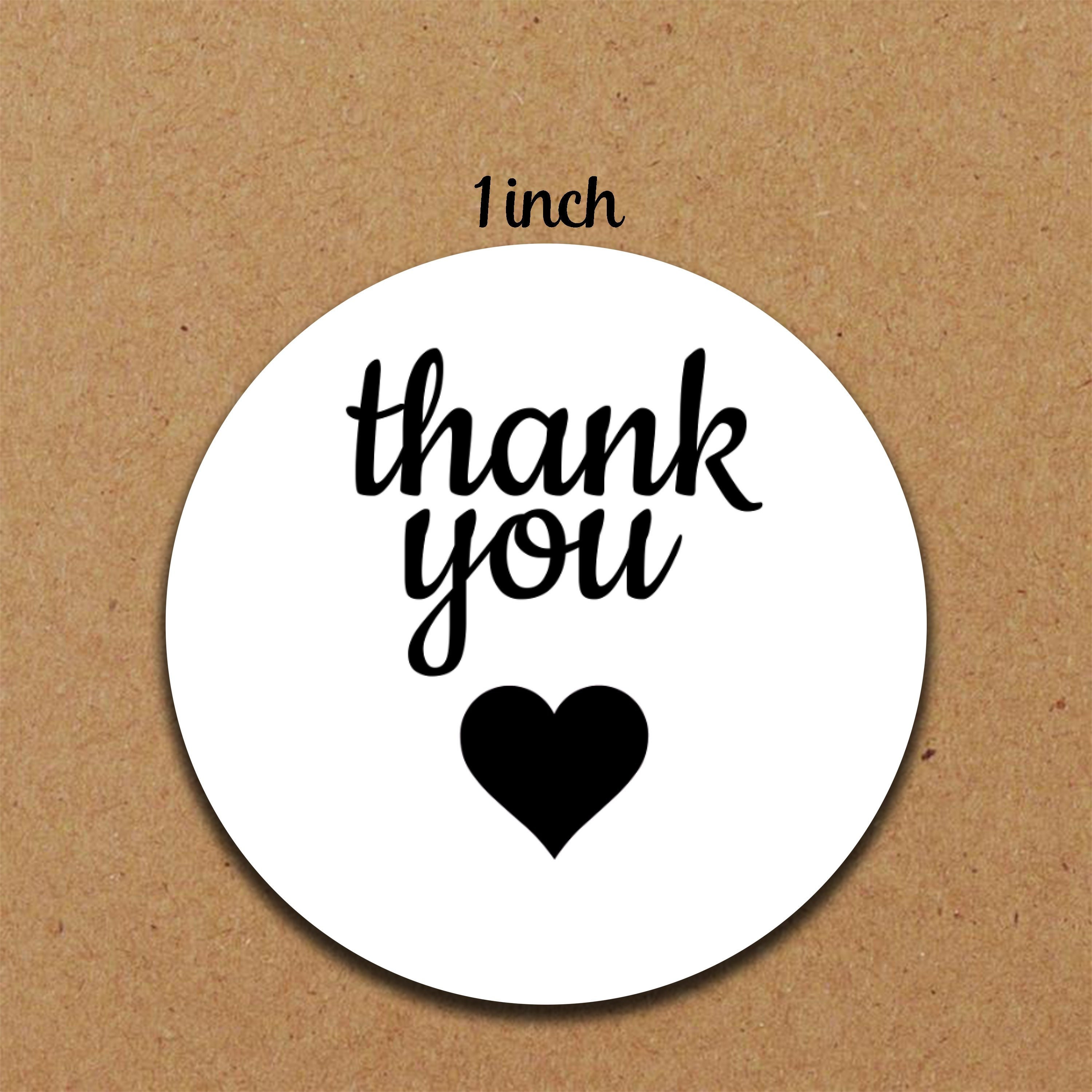 Createreedo Black 'Sweet Thank You' Stickers - Transparent Background For Gift Packaging