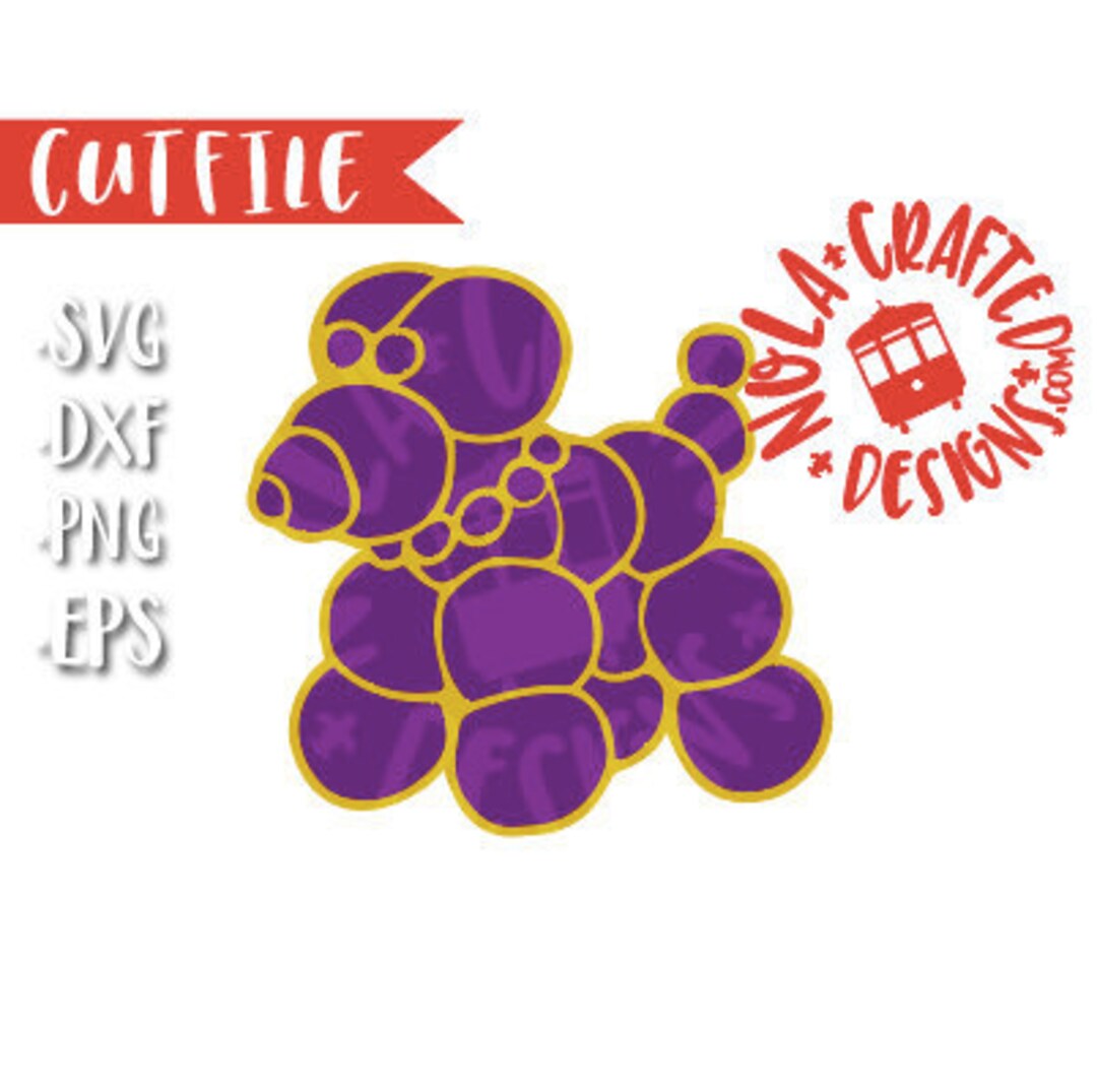 Mardi Gras Bead Dog Svg Cut File Mardi Gras Svg Cut File New Orleans