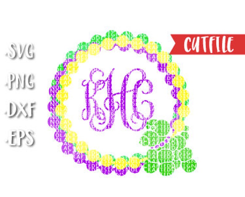 Download Mardi Gras Monogram Svg Cut File Louisiana Monogram Svg ...
