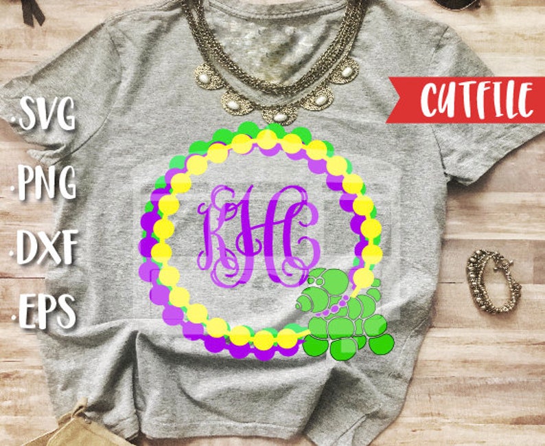Download Mardi Gras Monogram Svg Cut File Louisiana Monogram Svg Cut | Etsy
