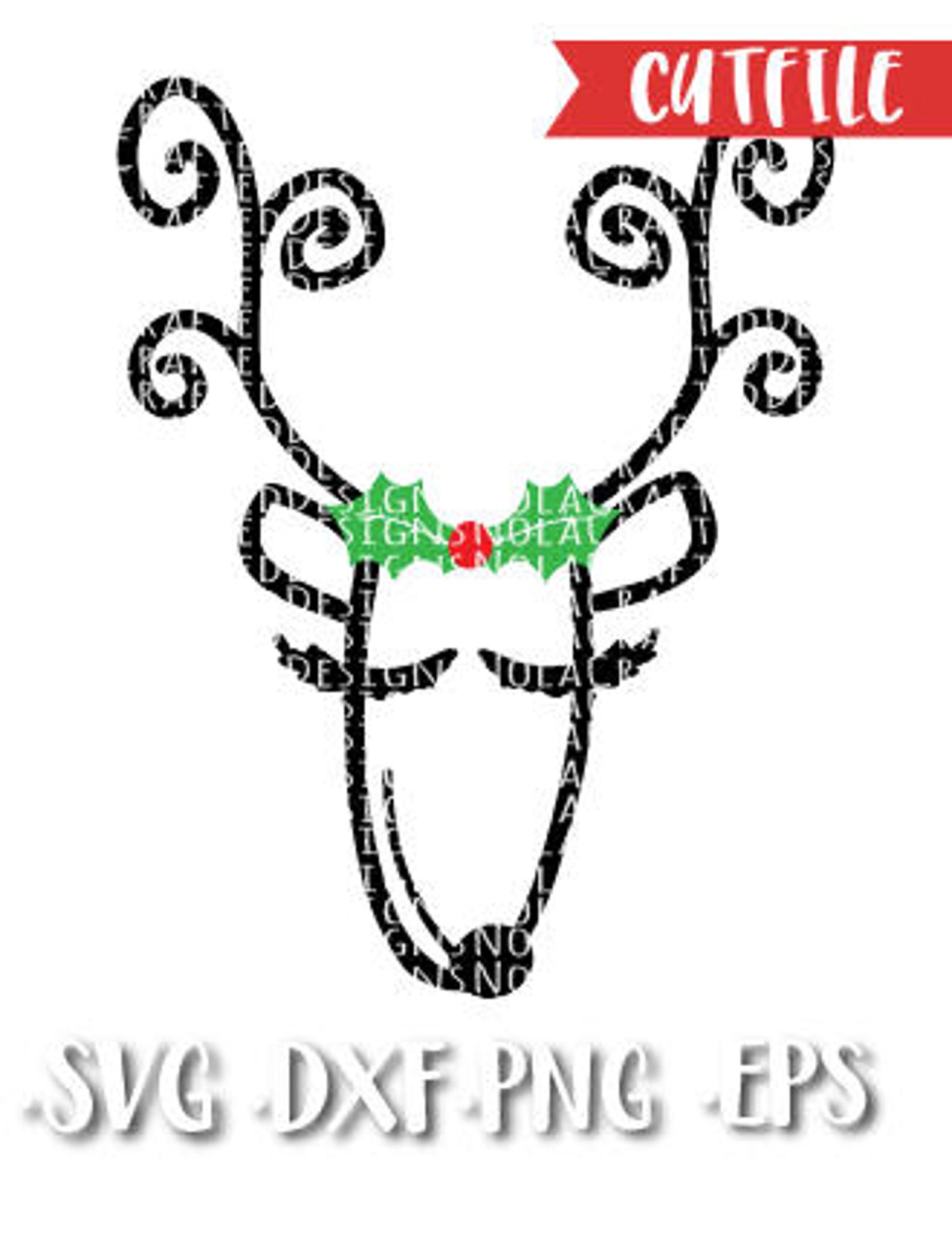 Rudolph Svg Cut File Girl Rudolph Svg Cut File Female | Etsy