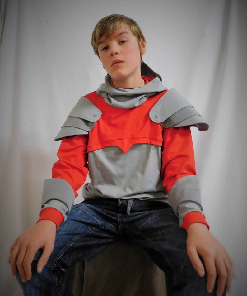 Ser Gawain Knight hoodie digital download pdf clothing top pattern by MotherGrimm Knight hoody Knight hoodie top for children 2-14