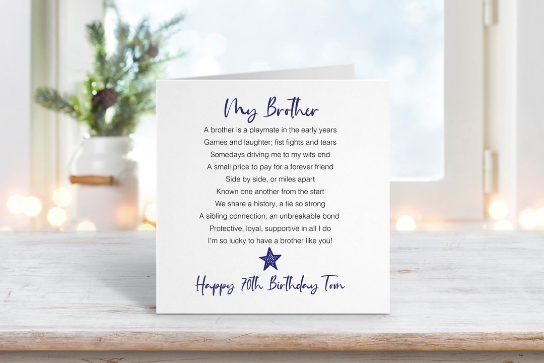 70th Birthday - Special Brother - Time To Celebrate