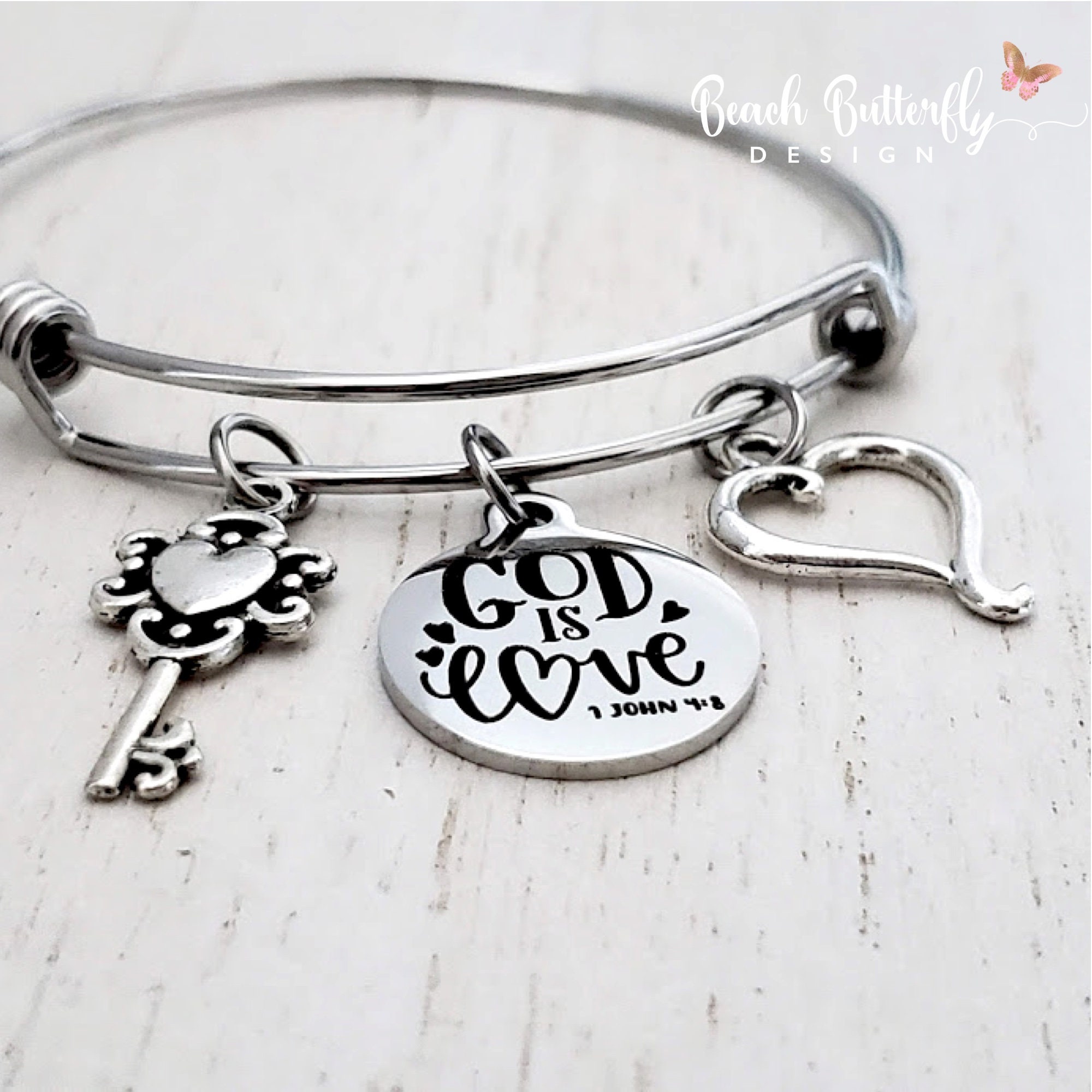 God is Love Faith BraceletStainless SteelChristian Etsy