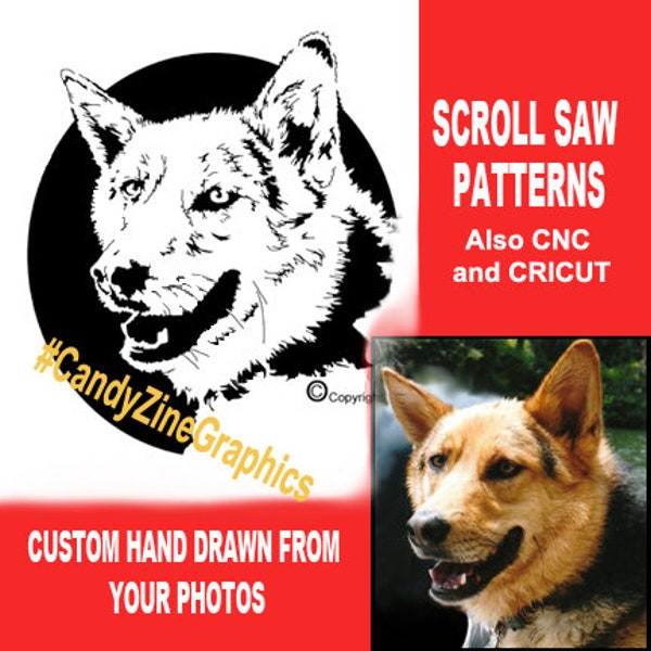 Custom Scroll Saw Patterns Hand Drawn from your Photo