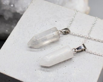 Clear Quartz Necklace Clear Quartz Pendant Crystal Necklace Crystal Pendant Healing Pendant Birthday Gift May Taurus Gemini