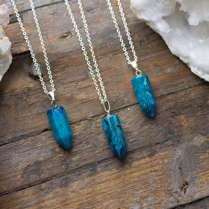 Blue Crazy Lace Agate Pendant Necklace: Natural Crystal Healing Jewellery