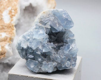 Raw Celestite Piece, Raw Celestite Cluster, Crystal Healing Celestite, Celestite Geode, Raw Crystal, Zodiac Birthday Gift, May Taurus Gemini