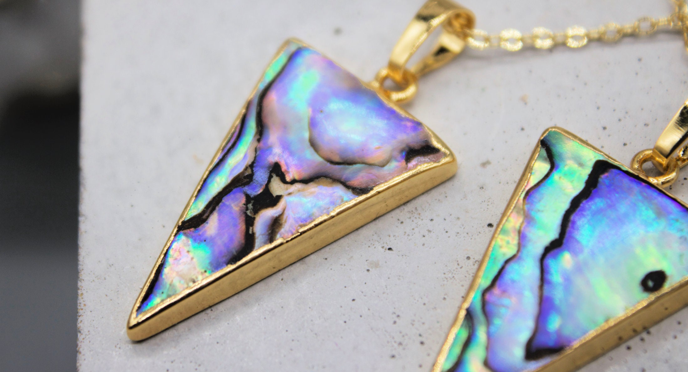 Abalone Necklace Abalone Pendant Crystal Necklace Crystal Pendant Crystal Healing Unique Zodiac Birthday Gift May Taurus Gemini