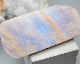 Polished White Moonstone Crystal: Zodiac Birthday Gift
