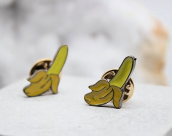 Banana Pin Badge Banana Badge Enamel Badge Enamel Mini Banana Pin Fruit Pin Badge Small Banana Birthday Gift May Taurus Gemini