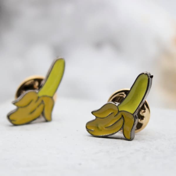 Banana Pin Badge Banana Badge Enamel Badge Enamel Mini Banana Pin Fruit Pin Badge Small Banana Birthday Gift May Taurus Gemini