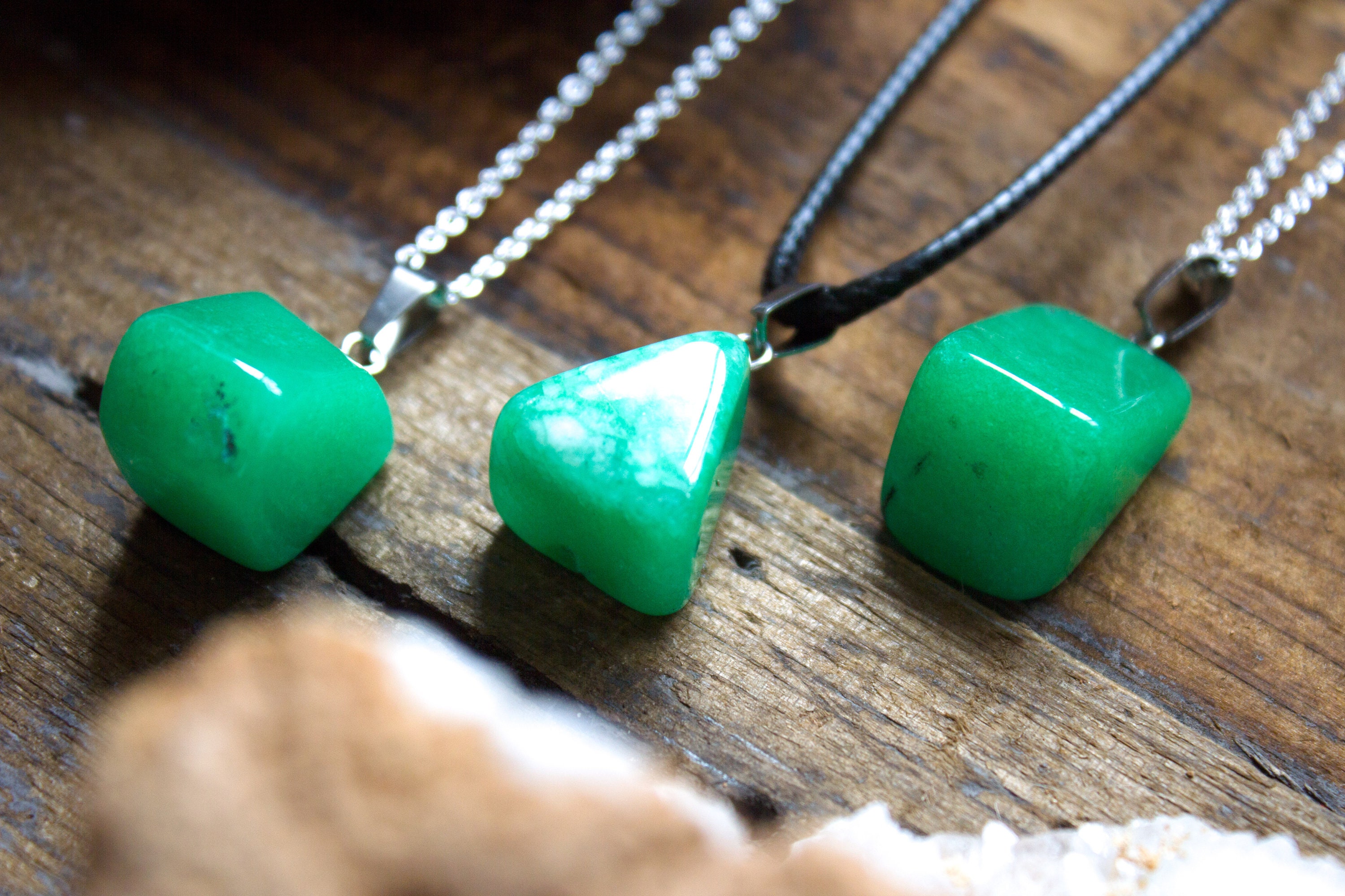 Malay Jade Necklace Polished Jewellery Moon Crystal Healing Etsy