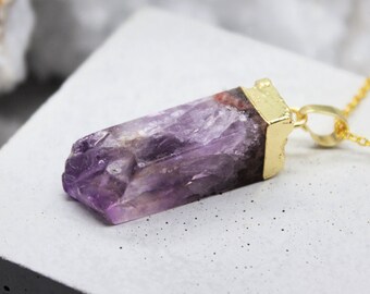 Amethyst Pendant Amethyst Necklace Crystal Necklace Natural Crystal Healing Purple Gift Zodiac Birthday Gift May Taurus Gemini