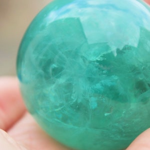 Fluorite Sphere Green Fluorite Crystal Fluorite Crystal Ball Crystal Healing  Unique Zodiac Birthday Gift May Taurus Gemini