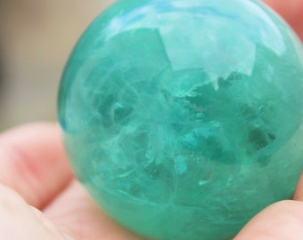 Fluorite Sphere Green Fluorite Crystal Fluorite Crystal Ball Crystal Healing  Unique Zodiac Birthday Gift May Taurus Gemini