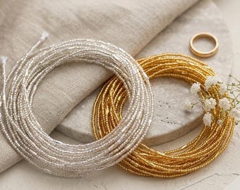 Delicate Belly Beads | Simple Waist Jewelry | Handmade African Waistbeads | Everyday Body Jewelry