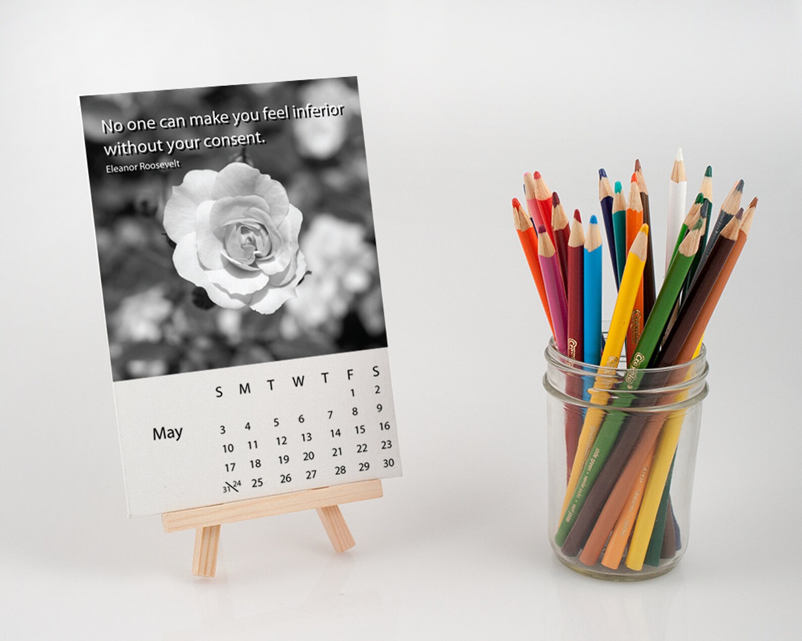 Inspirational Quotes Desk Calendar With Easel Loose Leaf Etsy