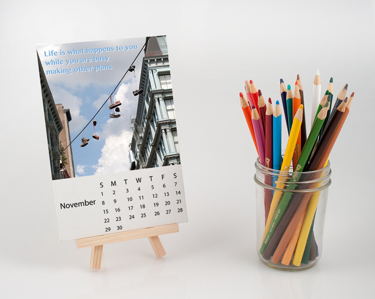 Inspirational Quotes Desk Calendar With Easel Loose Leaf Etsy